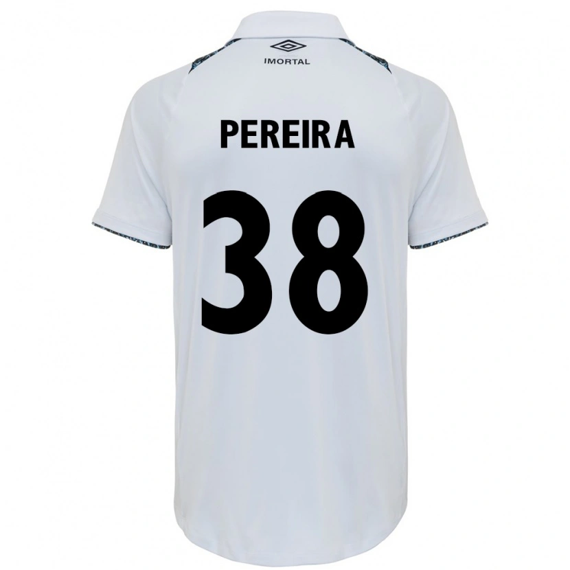 Danxen Dzieci Leo Pereira #38 Niebieski Czarny Biały Wyjazdowa Koszulka 2025/26 Koszulki Klubowe