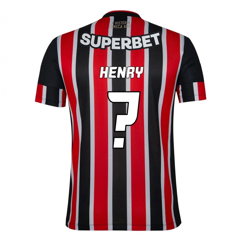 Danxen Dzieci Thierry Henry #0 Czerwony Czarny Biały Wyjazdowa Koszulka 2025/26 Koszulki Klubowe
