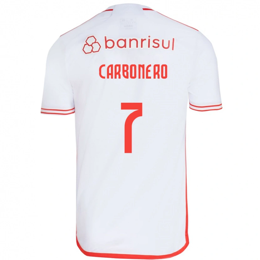 Danxen Dzieci Johan Carbonero #7 Czerwony Biały Wyjazdowa Koszulka 2025/26 Koszulki Klubowe