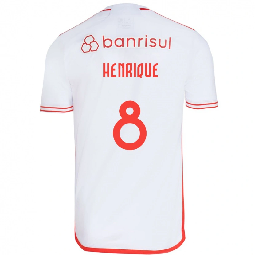Danxen Dzieci Bruno Henrique #8 Czerwony Biały Wyjazdowa Koszulka 2025/26 Koszulki Klubowe