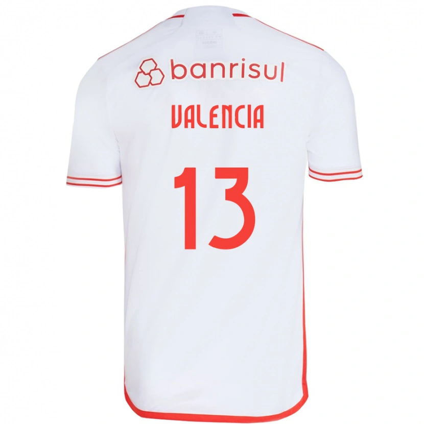 Danxen Dzieci Enner Valencia #13 Czerwony Biały Wyjazdowa Koszulka 2025/26 Koszulki Klubowe