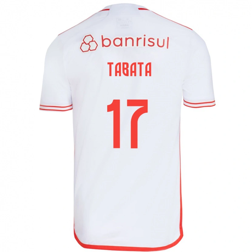 Danxen Dzieci Bruno Tabata #17 Czerwony Biały Wyjazdowa Koszulka 2025/26 Koszulki Klubowe