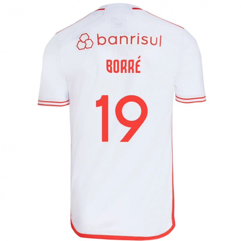 Danxen Dzieci Rafael Borré #19 Czerwony Biały Wyjazdowa Koszulka 2025/26 Koszulki Klubowe