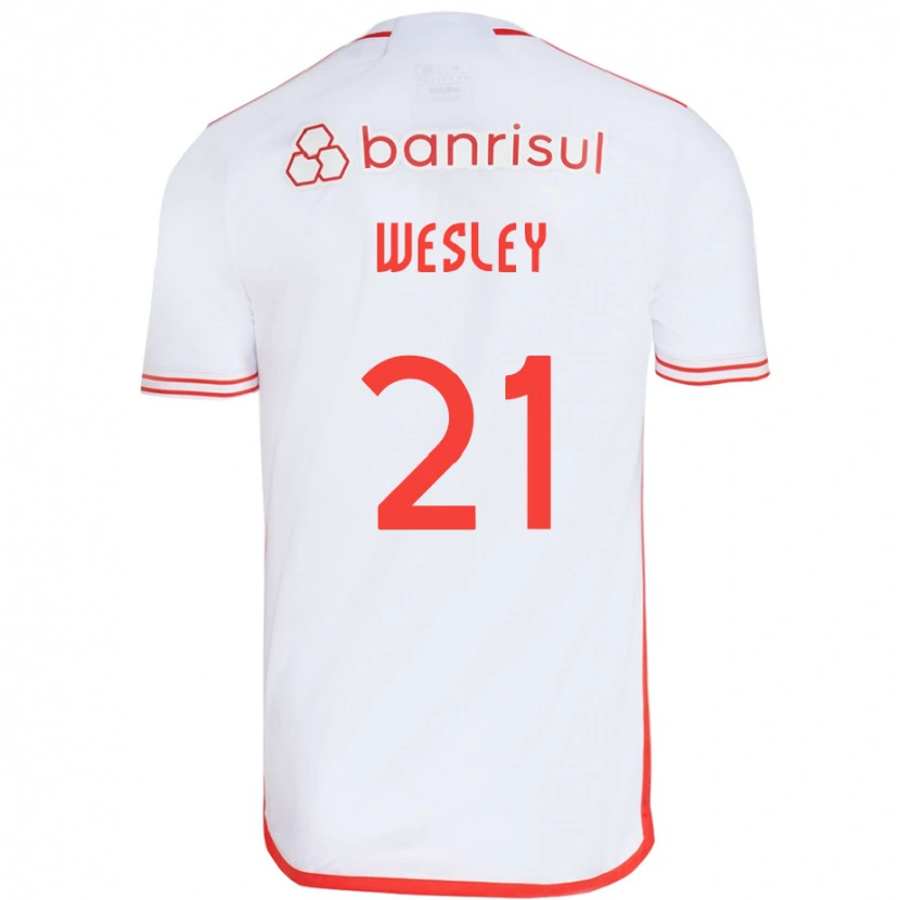 Danxen Dzieci Wesley #21 Czerwony Biały Wyjazdowa Koszulka 2025/26 Koszulki Klubowe