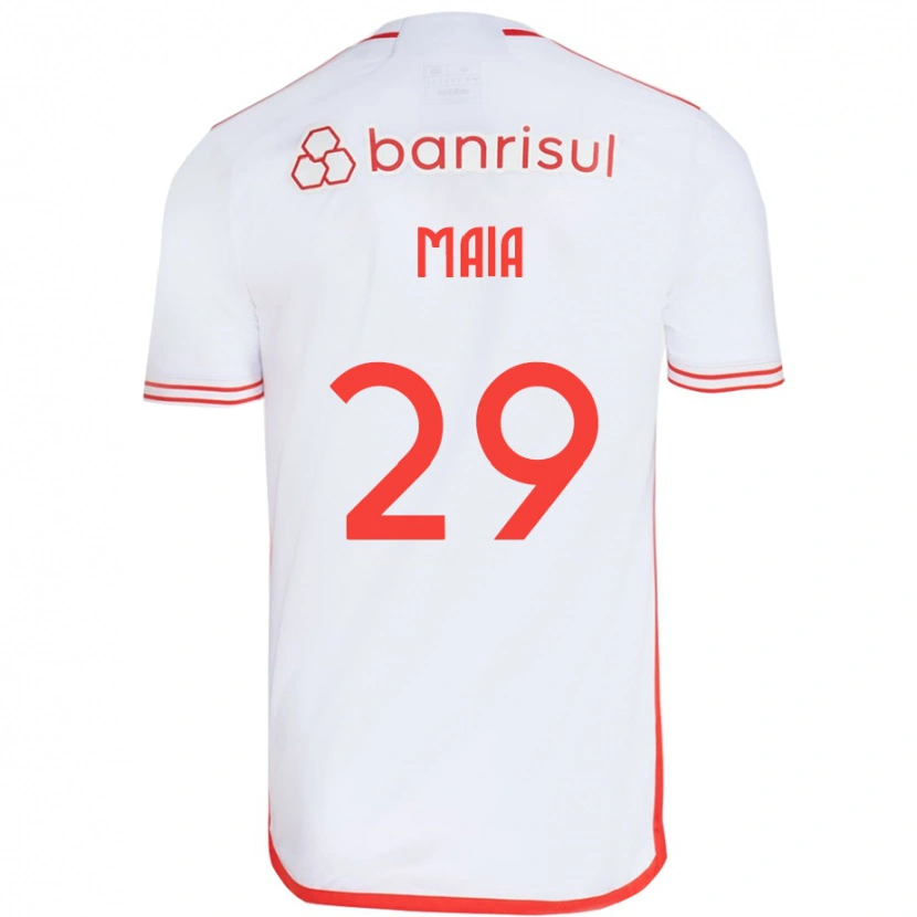 Danxen Dzieci Thiago Maia #29 Czerwony Biały Wyjazdowa Koszulka 2025/26 Koszulki Klubowe