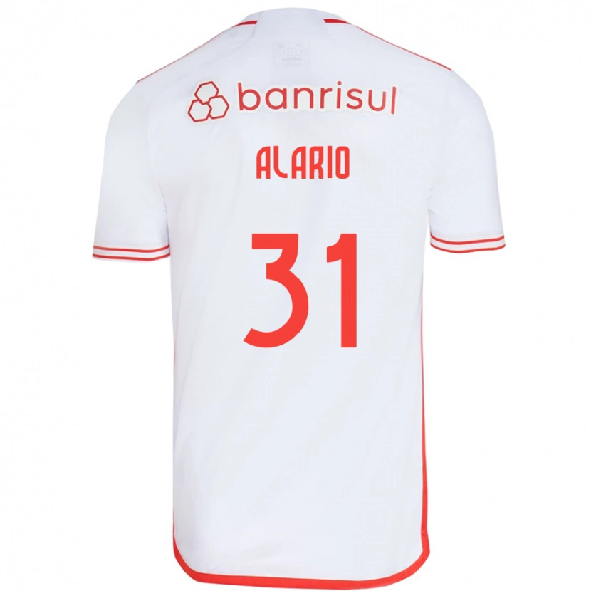 Danxen Dzieci Lucas Alario #31 Czerwony Biały Wyjazdowa Koszulka 2025/26 Koszulki Klubowe