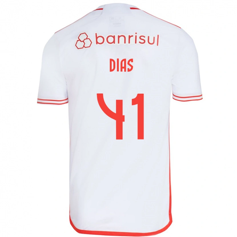 Danxen Dzieci Matheus Dias #41 Czerwony Biały Wyjazdowa Koszulka 2025/26 Koszulki Klubowe