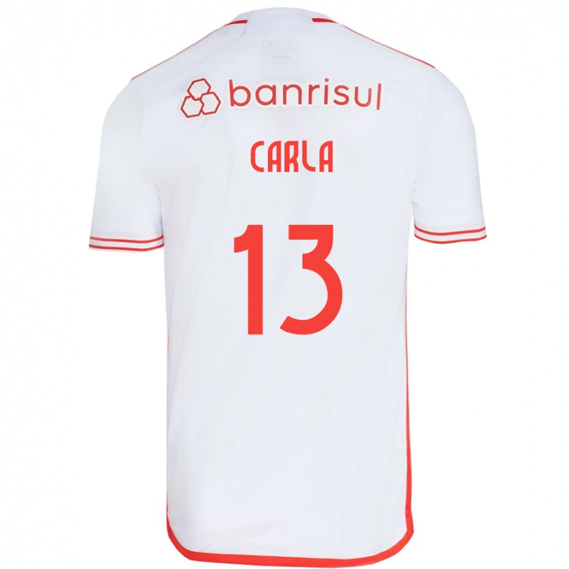 Danxen Dzieci Carla #13 Czerwony Biały Wyjazdowa Koszulka 2025/26 Koszulki Klubowe