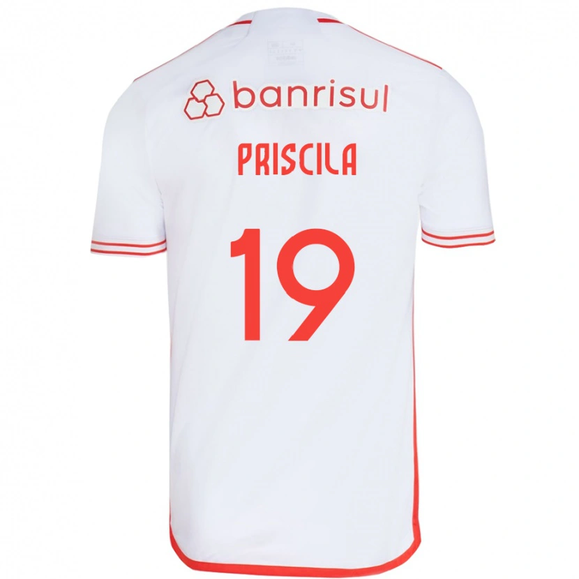 Danxen Dzieci Priscila #19 Czerwony Biały Wyjazdowa Koszulka 2025/26 Koszulki Klubowe