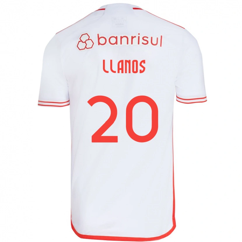 Danxen Dzieci Pati Llanos #20 Czerwony Biały Wyjazdowa Koszulka 2025/26 Koszulki Klubowe