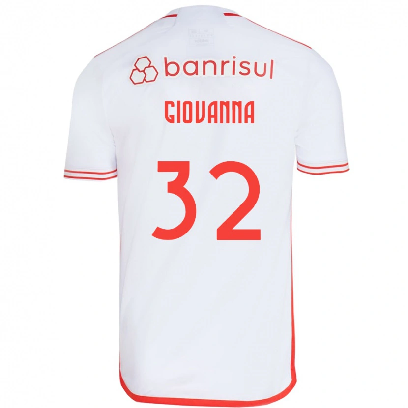 Danxen Dzieci Giulia Giovanna #32 Czerwony Biały Wyjazdowa Koszulka 2025/26 Koszulki Klubowe