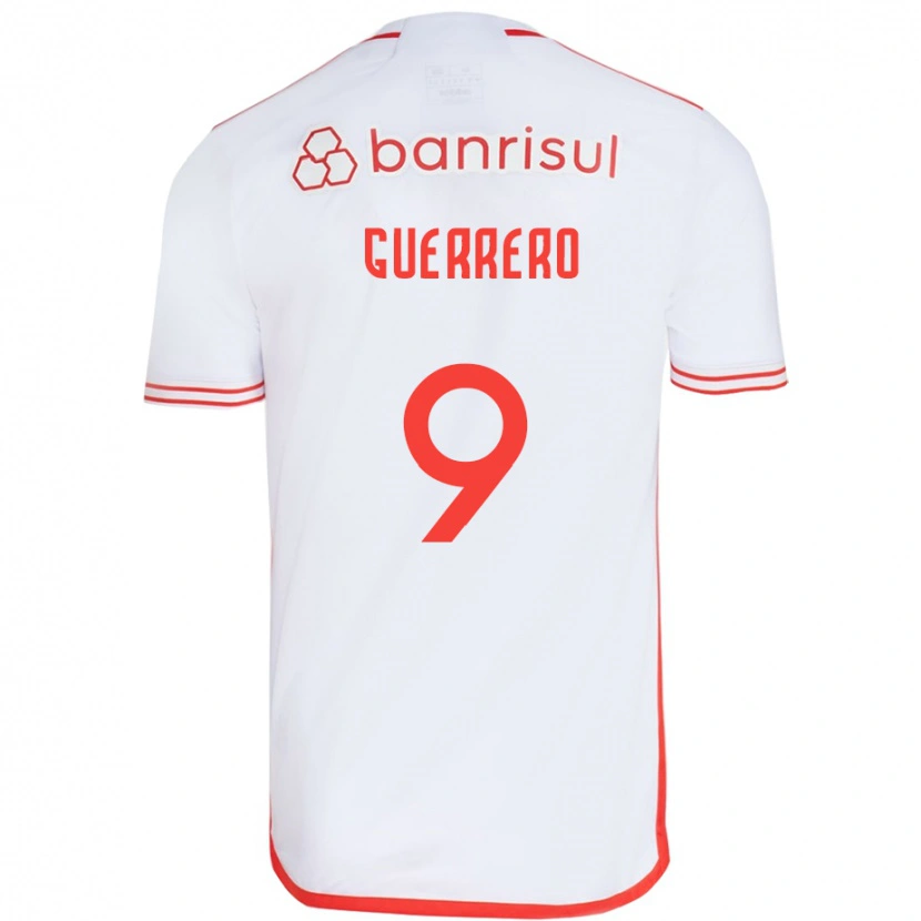 Danxen Dzieci Paolo Guerrero #9 Czerwony Biały Wyjazdowa Koszulka 2025/26 Koszulki Klubowe