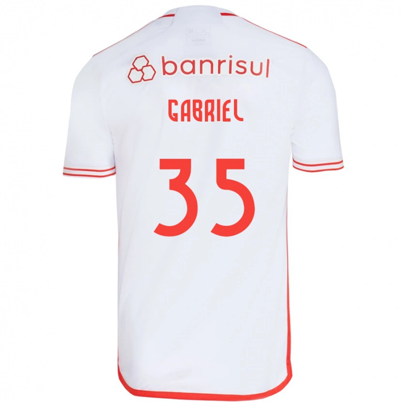 Danxen Dzieci Ze Gabriel #35 Biały Czerwony Wyjazdowa Koszulka 2025/26 Koszulki Klubowe