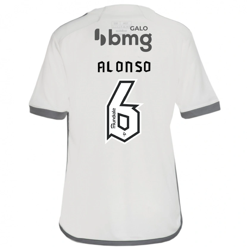 Danxen Dzieci Júnior Alonso #6 Złamana Biel Wyjazdowa Koszulka 2025/26 Koszulki Klubowe