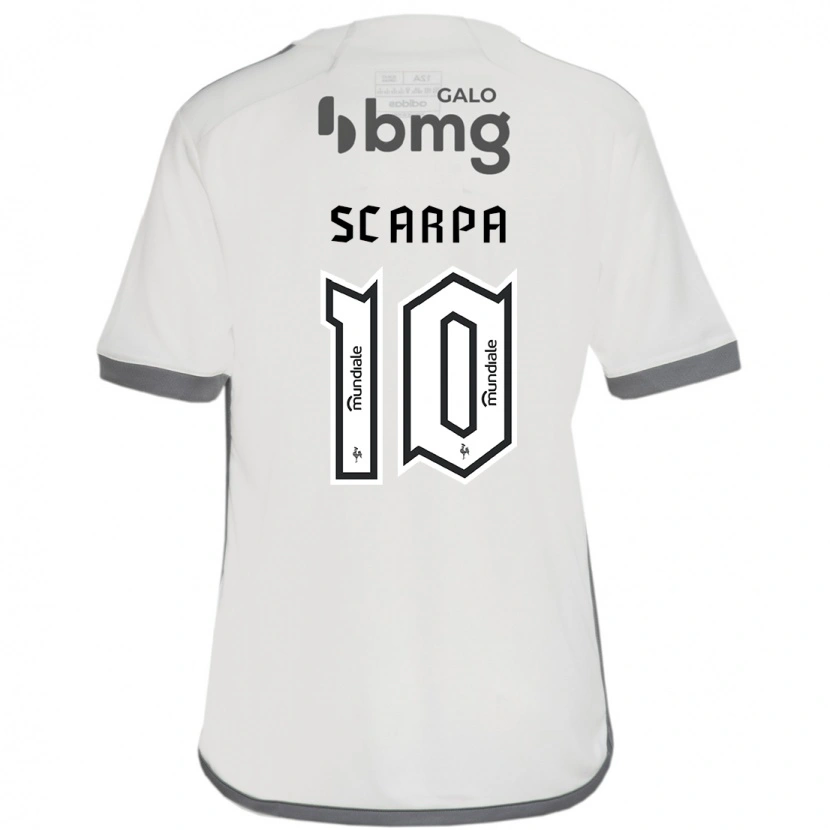 Danxen Dzieci Gustavo Scarpa #10 Biały Czarny Wyjazdowa Koszulka 2025/26 Koszulki Klubowe