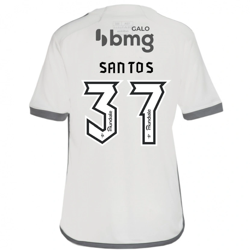 Danxen Dzieci Júnior Santos #37 Biały Czarny Wyjazdowa Koszulka 2025/26 Koszulki Klubowe