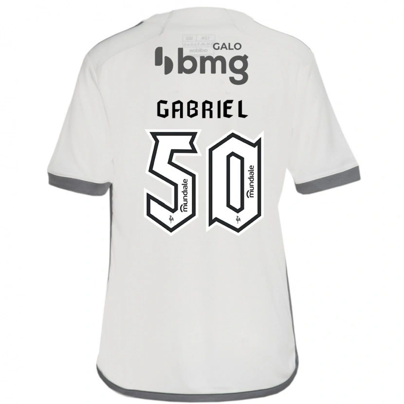 Danxen Dzieci Vitor Gabriel #50 Biały Czarny Wyjazdowa Koszulka 2025/26 Koszulki Klubowe