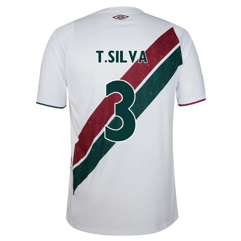 Danxen Dzieci Thiago Silva #3 Zielony Bordowy Biały Wyjazdowa Koszulka 2025/26 Koszulki Klubowe