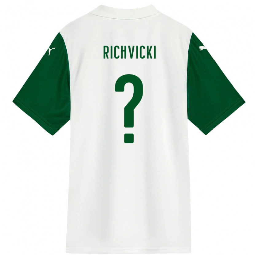 Danxen Dzieci Gabriel Richvicki #0 Zielony Biały Wyjazdowa Koszulka 2025/26 Koszulki Klubowe