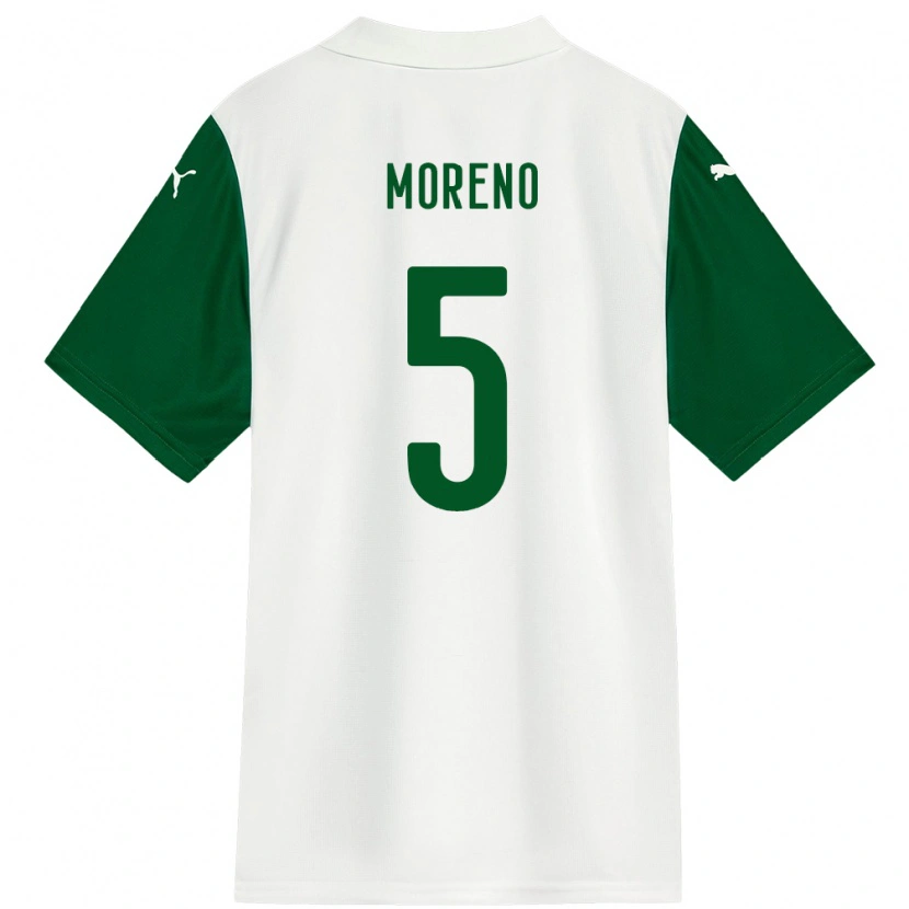 Danxen Dzieci Aníbal Moreno #5 Zielony Biały Wyjazdowa Koszulka 2025/26 Koszulki Klubowe