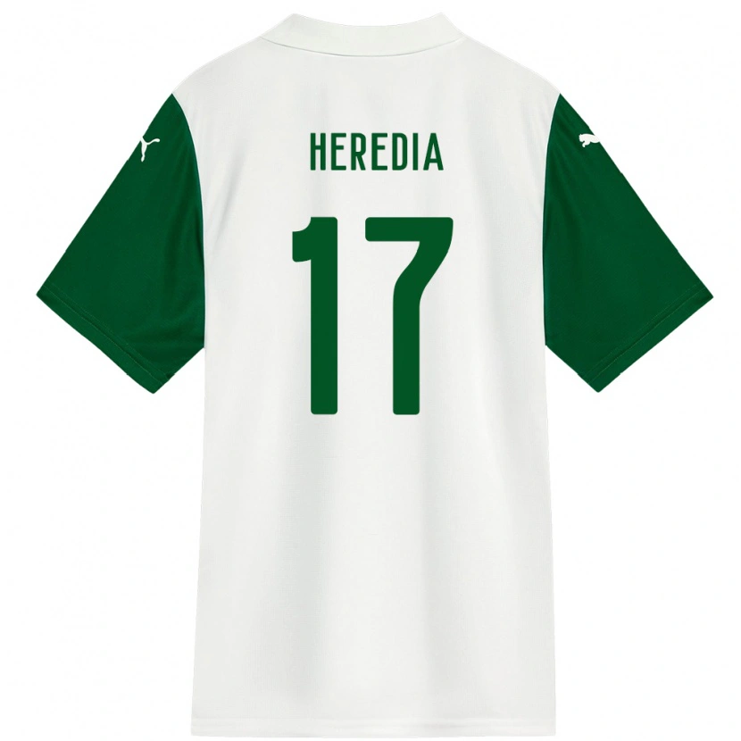 Danxen Dzieci Jesus Heredia #17 Zielony Biały Wyjazdowa Koszulka 2025/26 Koszulki Klubowe