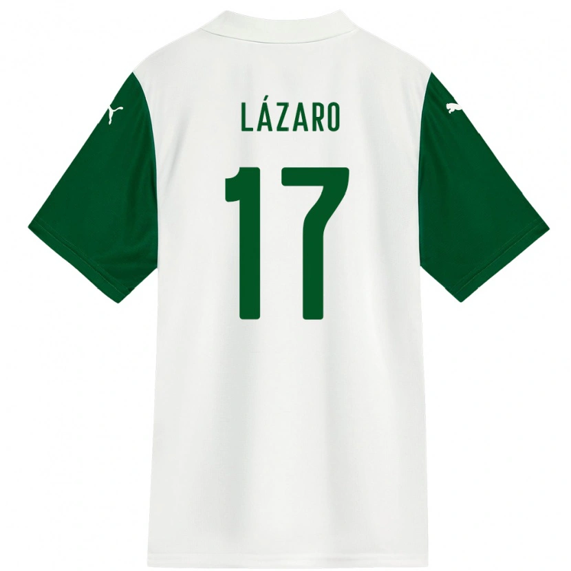 Danxen Dzieci Lazaro #17 Zielony Biały Wyjazdowa Koszulka 2025/26 Koszulki Klubowe