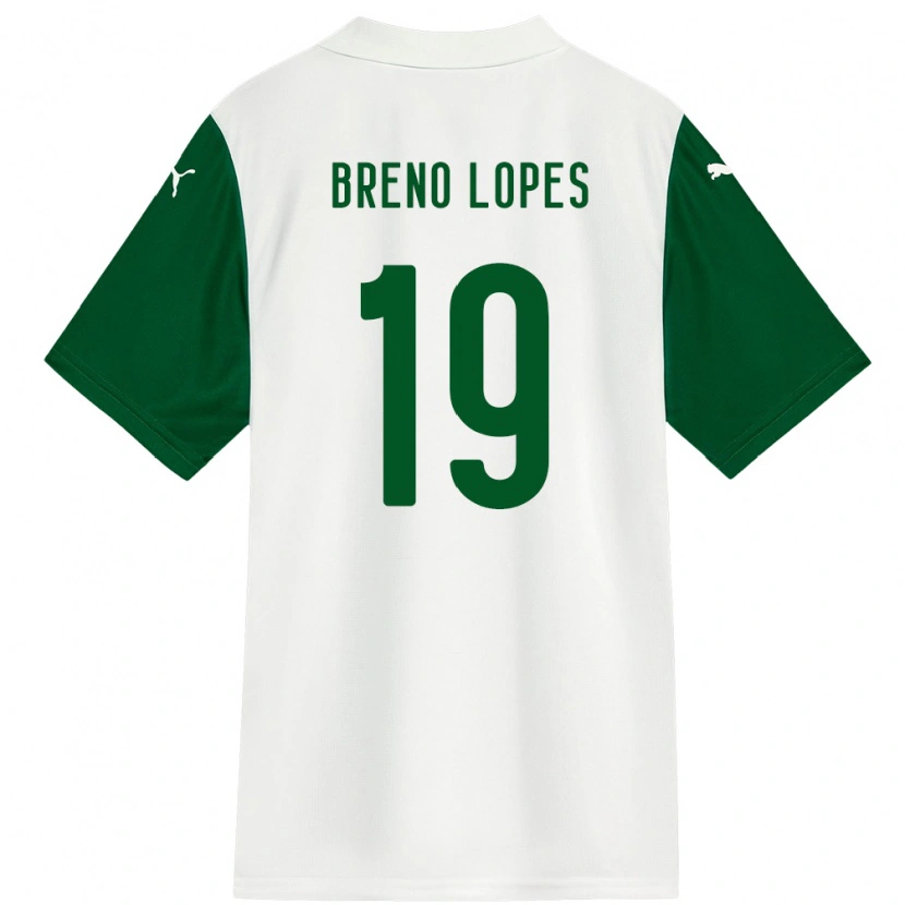 Danxen Dzieci Breno Lopes #19 Zielony Biały Wyjazdowa Koszulka 2025/26 Koszulki Klubowe