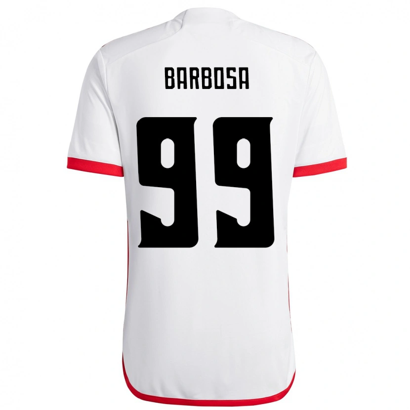 Danxen Dzieci Gabriel Barbosa #99 Czerwony Czarny Wyjazdowa Koszulka 2025/26 Koszulki Klubowe