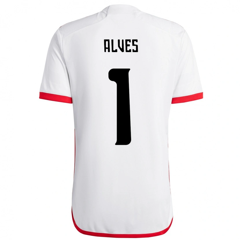 Danxen Dzieci Diego Alves #1 Czerwony Czarny Wyjazdowa Koszulka 2025/26 Koszulki Klubowe