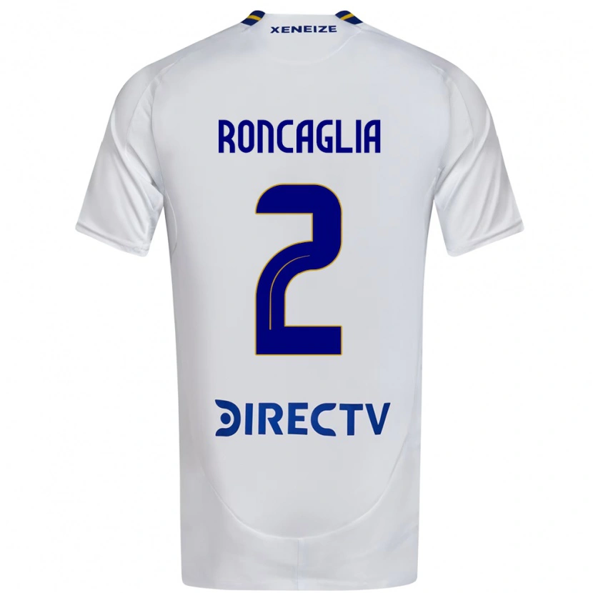 Danxen Dzieci Facundo Roncaglia #2 Królewski Niebieski Żółty Wyjazdowa Koszulka 2025/26 Koszulki Klubowe