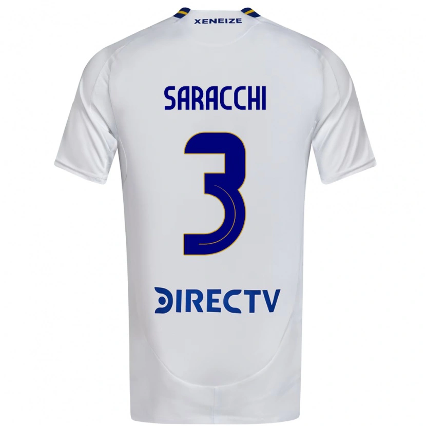 Danxen Dzieci Marcelo Saracchi #3 Królewski Niebieski Żółty Wyjazdowa Koszulka 2025/26 Koszulki Klubowe