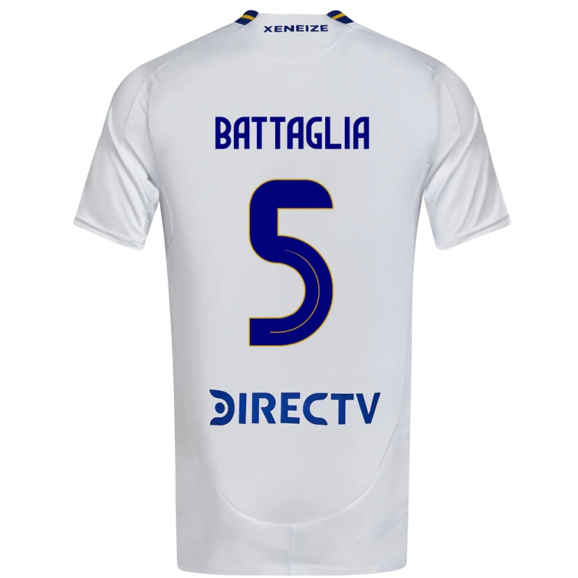 Danxen Dzieci Rodrigo Battaglia #5 Królewski Niebieski Żółty Wyjazdowa Koszulka 2025/26 Koszulki Klubowe