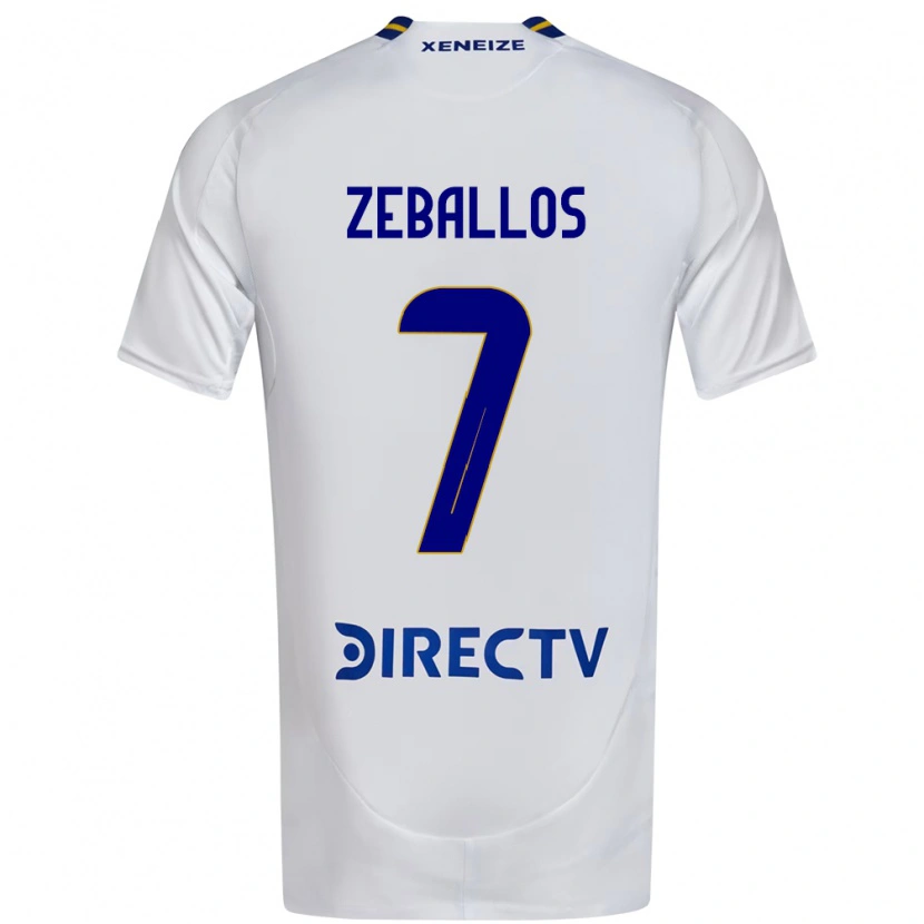Danxen Dzieci Exequiel Zeballos #7 Królewski Niebieski Żółty Wyjazdowa Koszulka 2025/26 Koszulki Klubowe