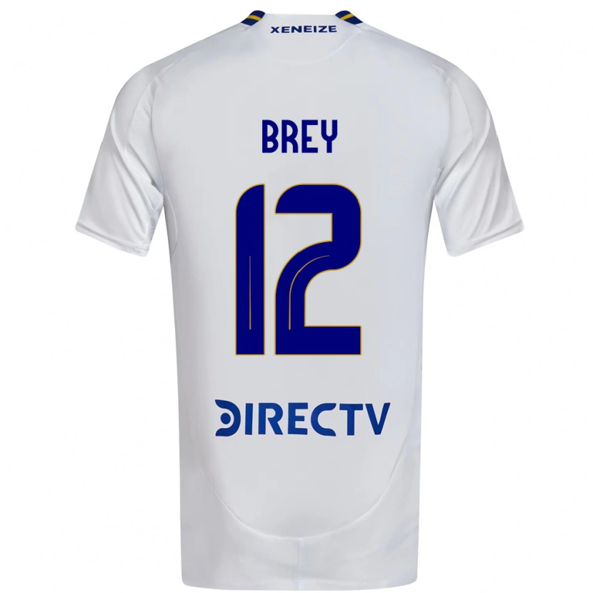 Danxen Dzieci Leandro Brey #12 Królewski Niebieski Żółty Wyjazdowa Koszulka 2025/26 Koszulki Klubowe