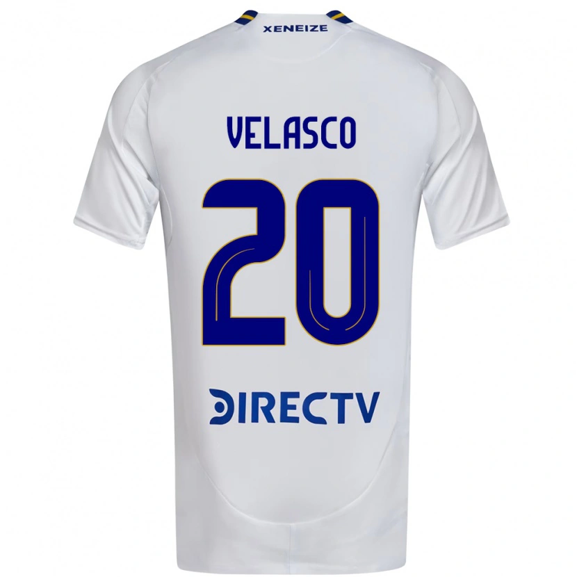 Danxen Dzieci Alan Velasco #20 Królewski Niebieski Żółty Wyjazdowa Koszulka 2025/26 Koszulki Klubowe