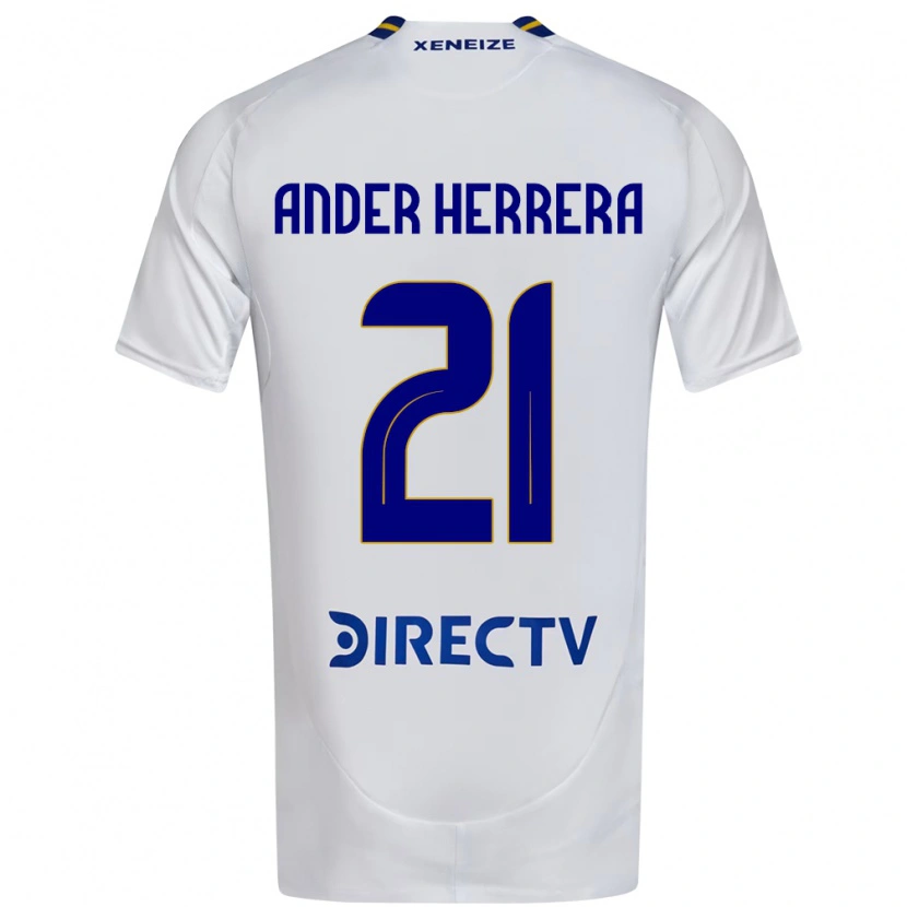 Danxen Dzieci Ander Herrera #21 Królewski Niebieski Żółty Wyjazdowa Koszulka 2025/26 Koszulki Klubowe