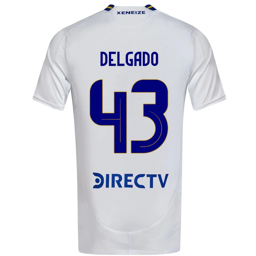 Danxen Dzieci Milton Delgado #43 Królewski Niebieski Żółty Wyjazdowa Koszulka 2025/26 Koszulki Klubowe