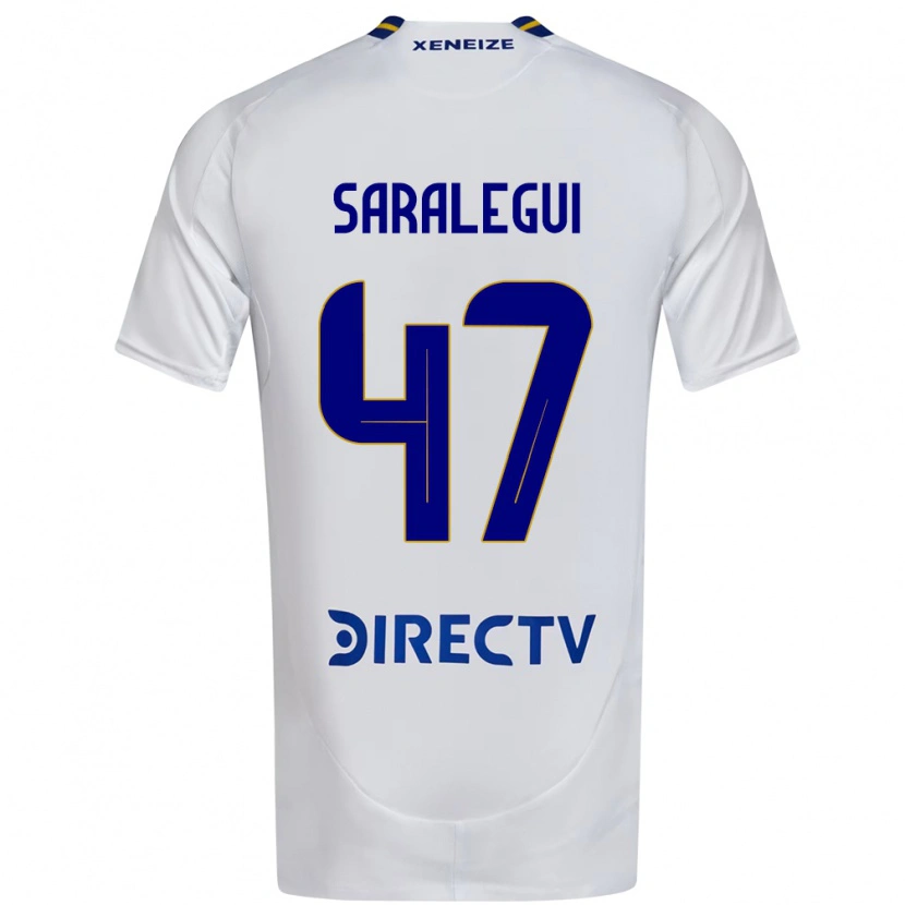 Danxen Dzieci Jabes Saralegui #47 Królewski Niebieski Żółty Wyjazdowa Koszulka 2025/26 Koszulki Klubowe