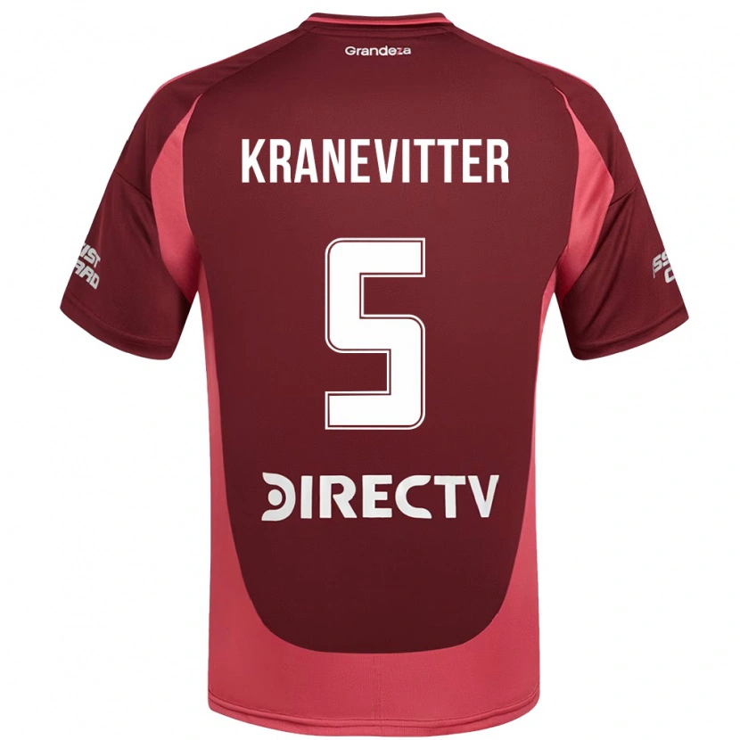 Danxen Dzieci Matías Kranevitter #5 Biały Czerwony Wyjazdowa Koszulka 2025/26 Koszulki Klubowe