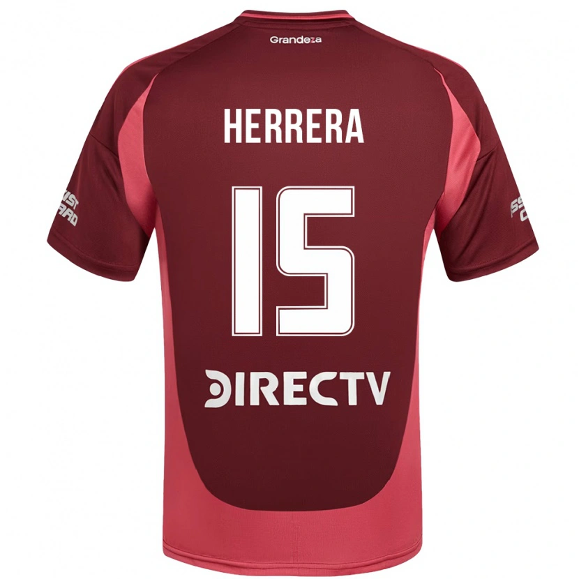 Danxen Dzieci Andrés Herrera #15 Biały Czerwony Wyjazdowa Koszulka 2025/26 Koszulki Klubowe