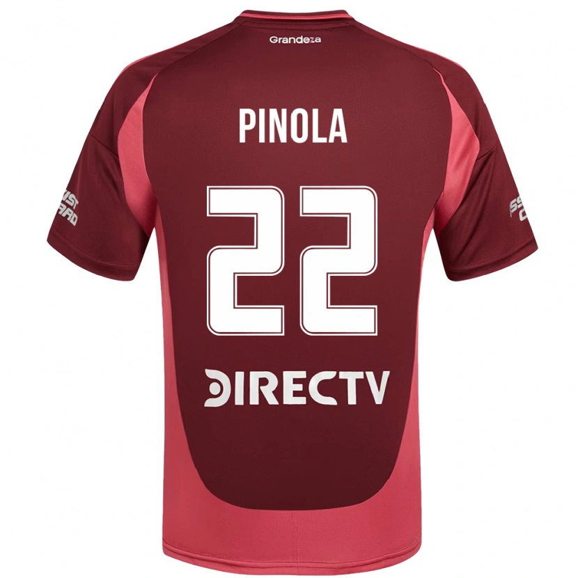 Danxen Dzieci Javier Pinola #22 Burgundzki Magenta Wyjazdowa Koszulka 2025/26 Koszulki Klubowe