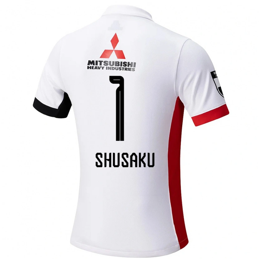 Danxen Dzieci Shusaku Nishikawa #1 Czerwony Biały Wyjazdowa Koszulka 2025/26 Koszulki Klubowe