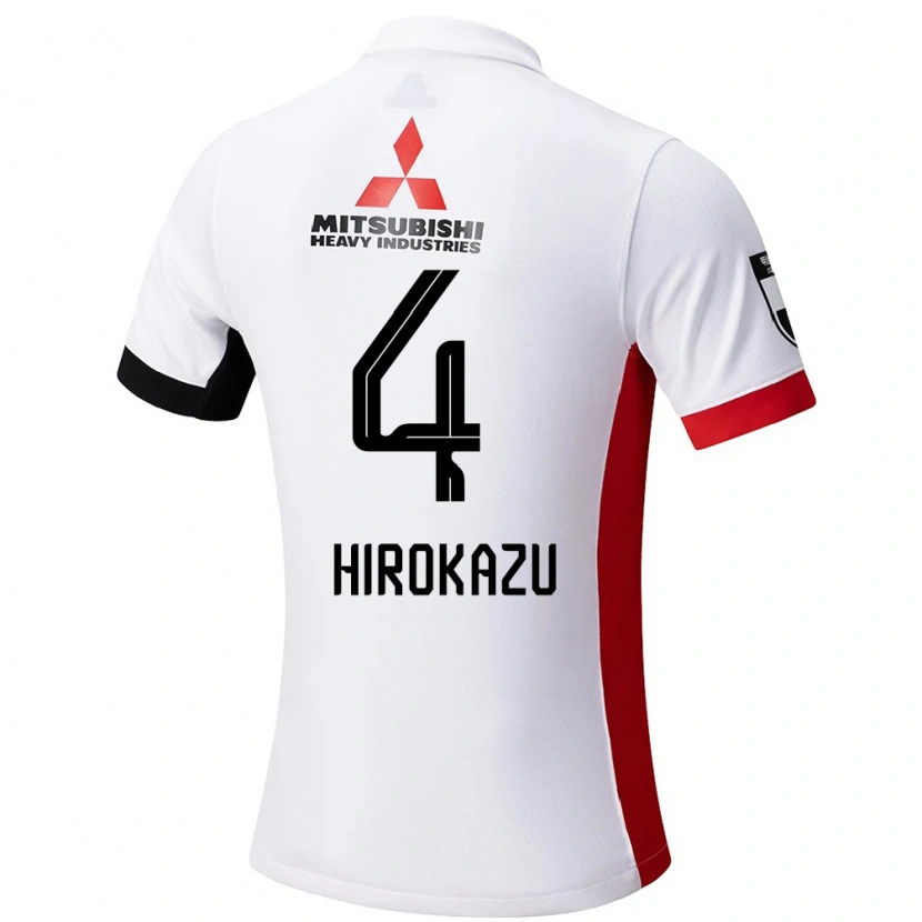 Danxen Dzieci Hirokazu Ishihara #4 Czerwony Biały Wyjazdowa Koszulka 2025/26 Koszulki Klubowe