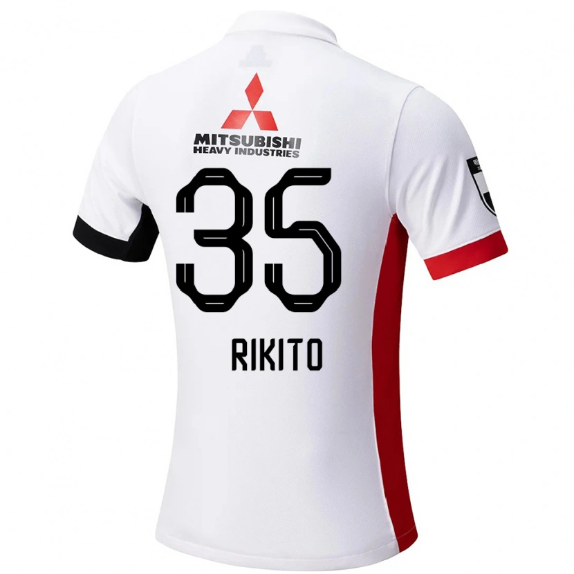 Danxen Dzieci Rikito Inoue #35 Czerwony Biały Wyjazdowa Koszulka 2025/26 Koszulki Klubowe