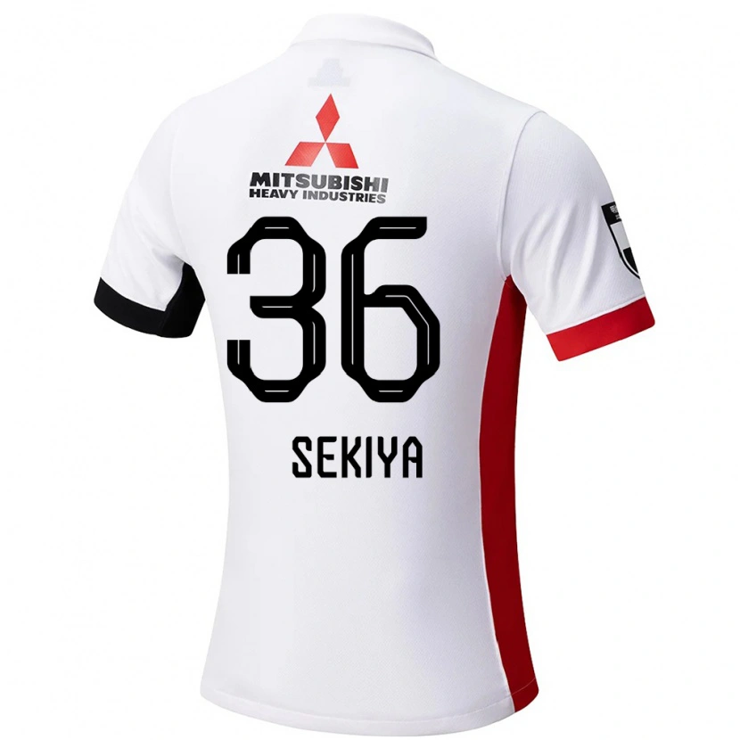 Danxen Dzieci Hikaru Sekiya #36 Czerwony Biały Wyjazdowa Koszulka 2025/26 Koszulki Klubowe