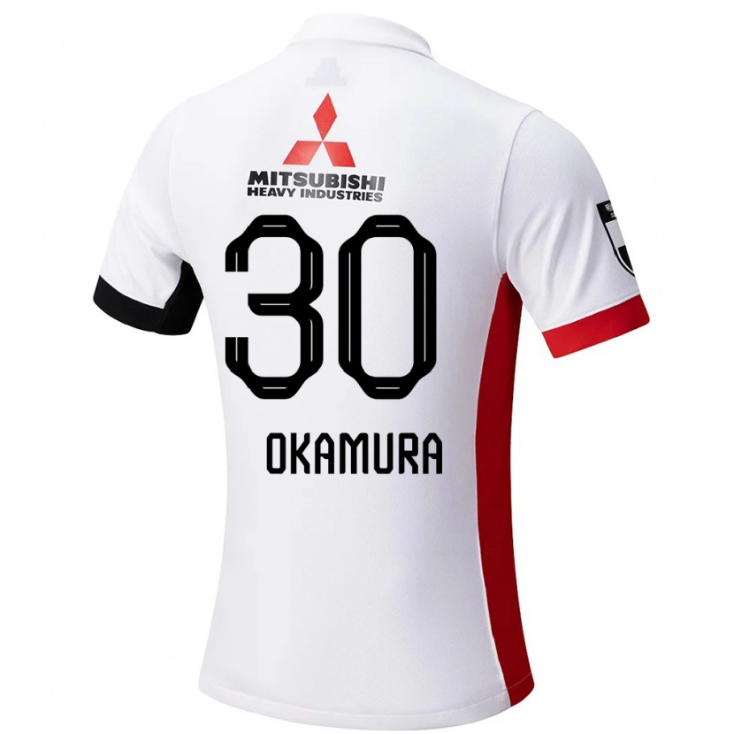 Danxen Dzieci Raika Okamura #30 Czerwony Biały Wyjazdowa Koszulka 2025/26 Koszulki Klubowe