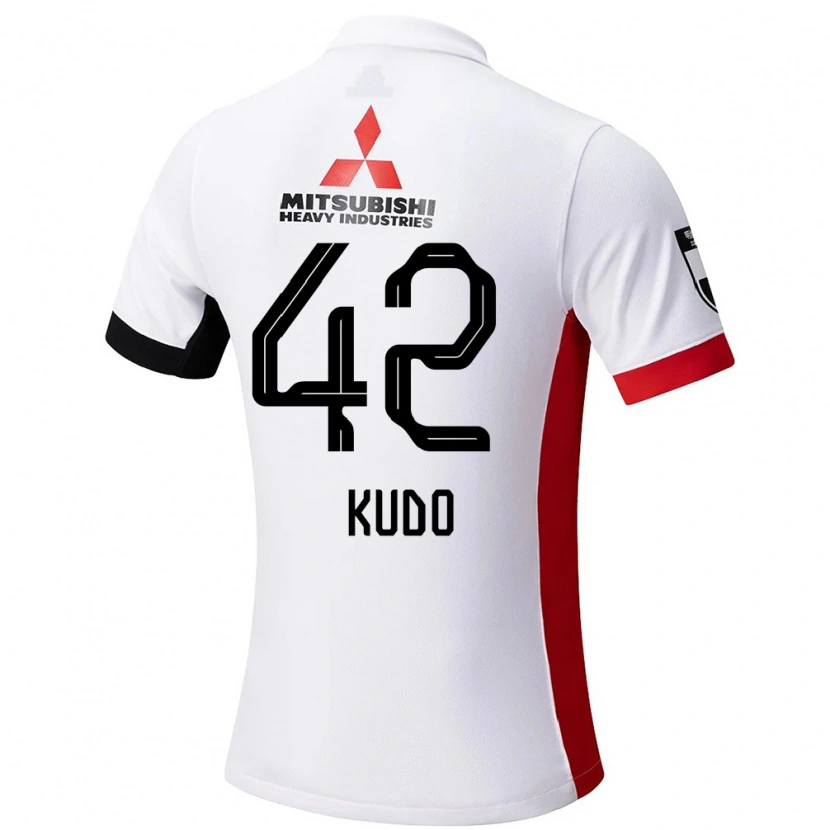 Danxen Dzieci Kota Kudo #42 Czerwony Biały Wyjazdowa Koszulka 2025/26 Koszulki Klubowe
