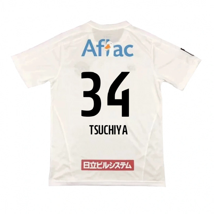 Danxen Dzieci Takumi Tsuchiya #34 Czarny Żółty Wyjazdowa Koszulka 2025/26 Koszulki Klubowe