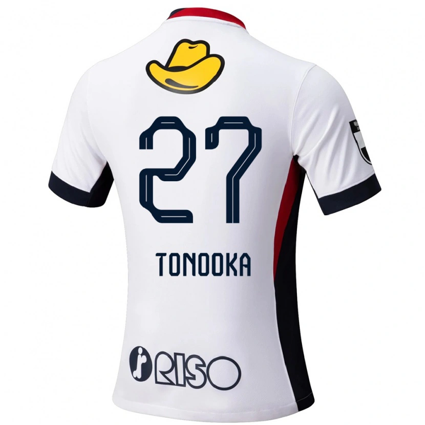 Danxen Dzieci Ryota Tonooka #27 Czerwony Czarny Wyjazdowa Koszulka 2025/26 Koszulki Klubowe