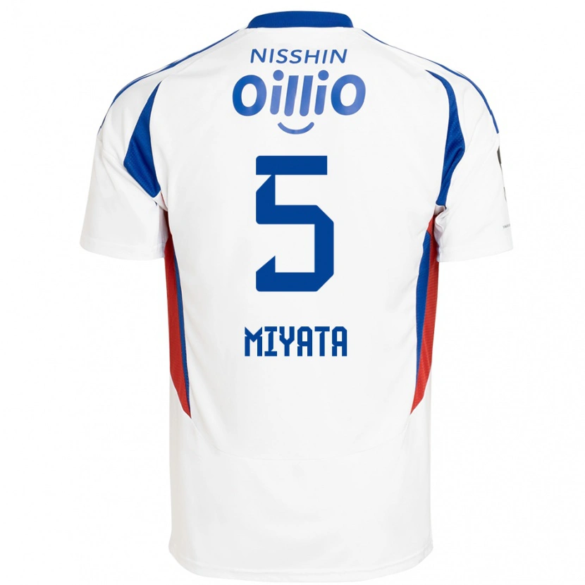 Danxen Dzieci Haru Miyata #5 Królewski Niebieski Biały Wyjazdowa Koszulka 2025/26 Koszulki Klubowe